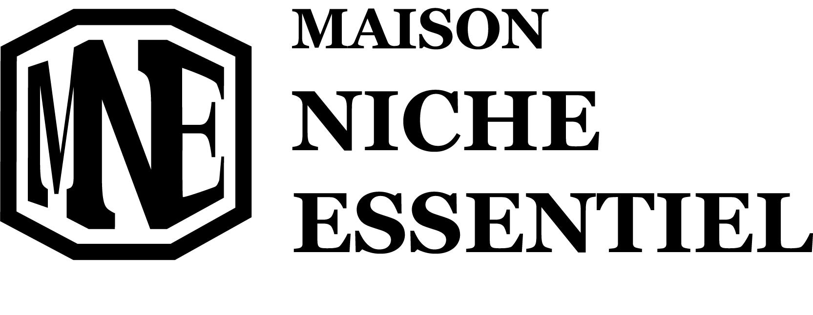 Black logo design featuring abstract shapes and lines on a transparent background.