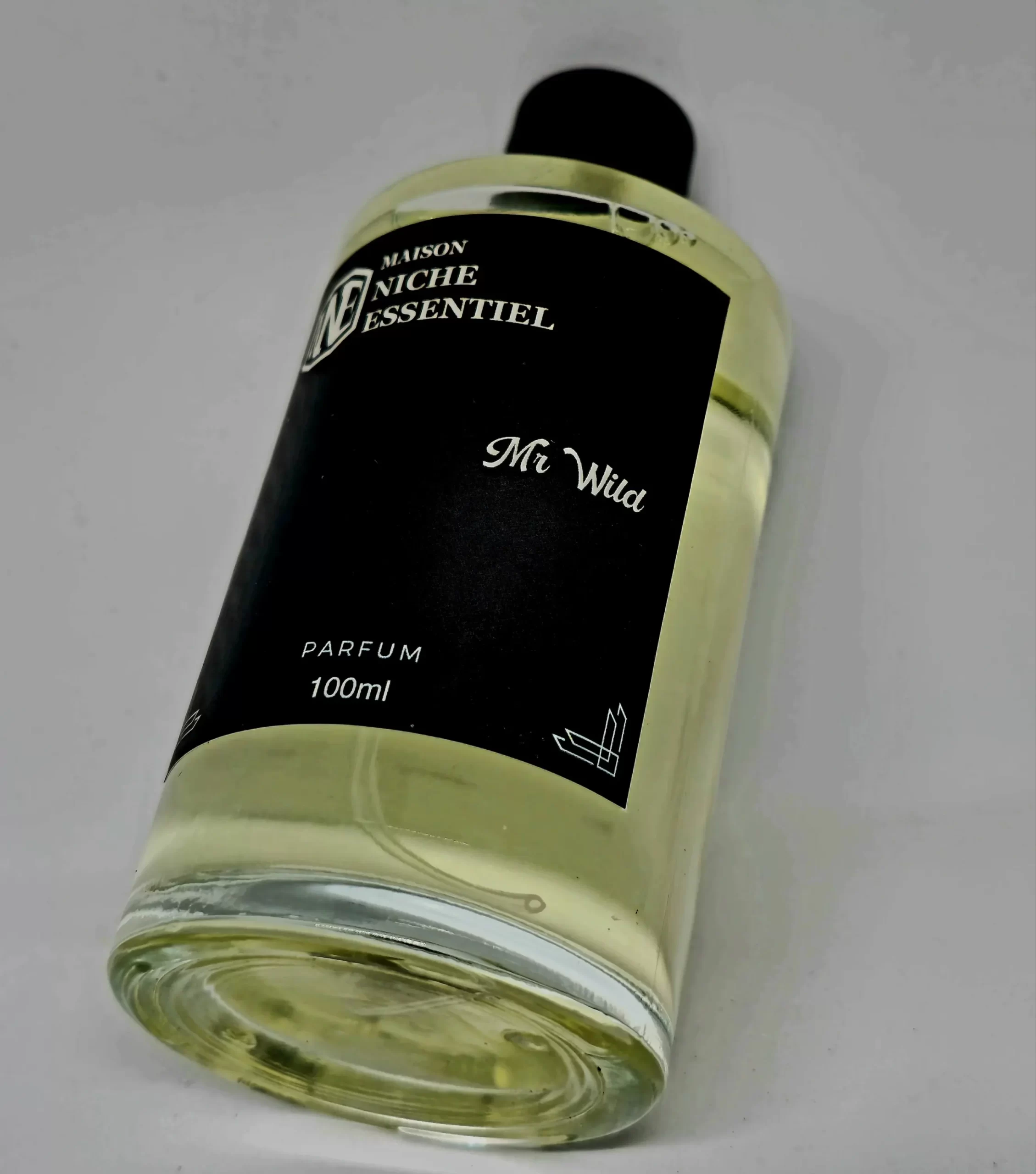 100ml perfume bottle labeled 'Mr. Wilda' from Maison Niche Essentiel.